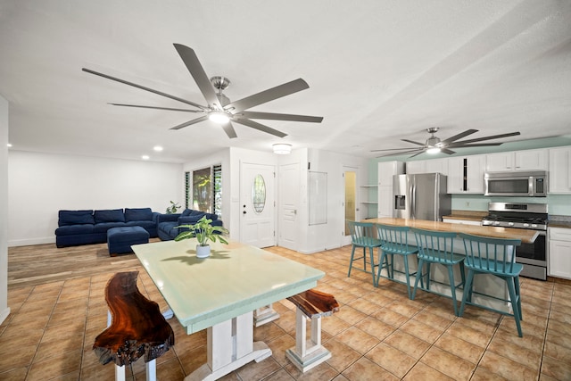 2375 Kipuka St, Koloa, HI 96756 - dining space with ceiling fan and recessed lighting
