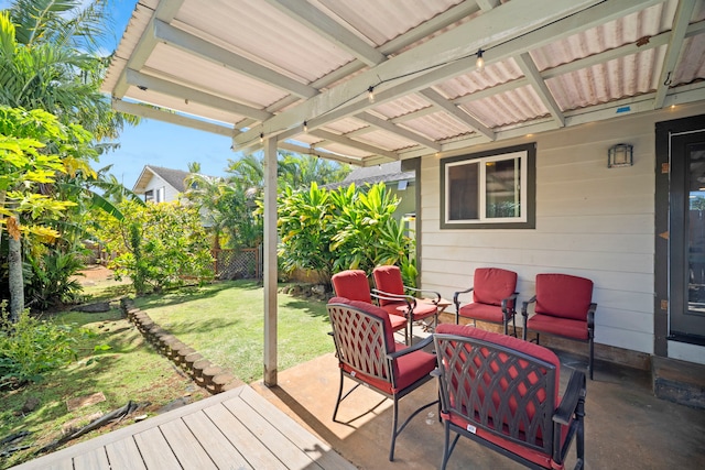 2375 Kipuka St, Koloa, HI 96756 - wooden deck with a patio area and an outdoor hangout area