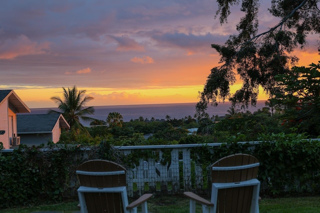 76-206 Kealoha St Unit 2A, Kailua-Kona, HI 96740 - view of yard featuring a water view
