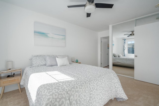 68-3932 Ehu Kai Loop Unit 3403, Waikoloa, HI 96738 - bedroom with light carpet and a ceiling fan