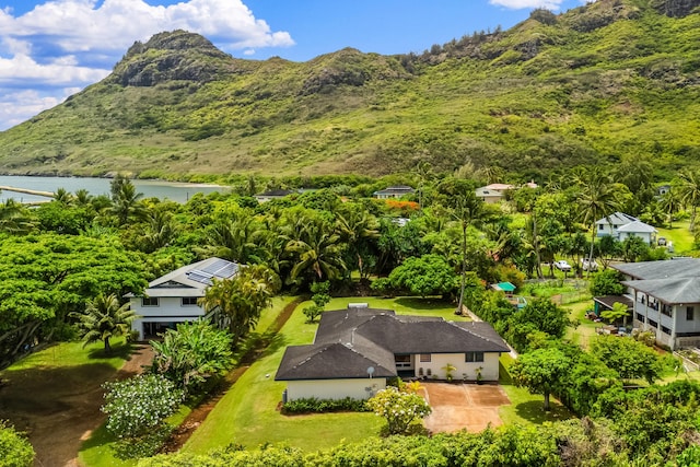 2364-C Hulemalu Rd, Lihue, HI 96766 - aerial view of property and surrounding area with a water and mountain view