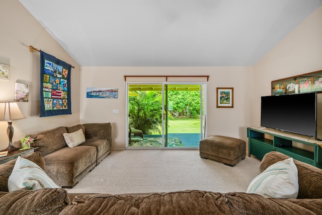 2364-C Hulemalu Rd, Lihue, HI 96766 - carpeted living room featuring lofted ceiling