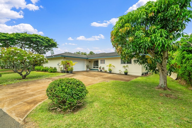 2364-C Hulemalu Rd, Lihue, HI 96766 - ranch-style home with a garage, driveway, and a front lawn
