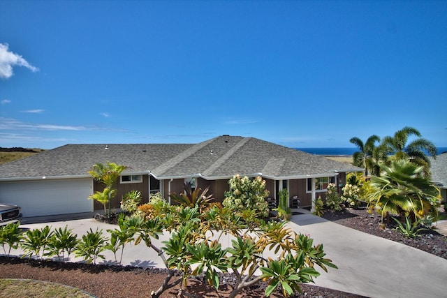 73-4369 Mau Loa Hema Pl, Kailua-Kona, HI 96740 - single story home with a garage, a shingled roof, and driveway