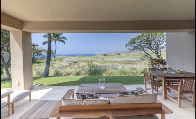 62-3600 Amaui Pl Unit J101, Kamuela, HI 96743 - view of patio with an outdoor living space and outdoor dining space