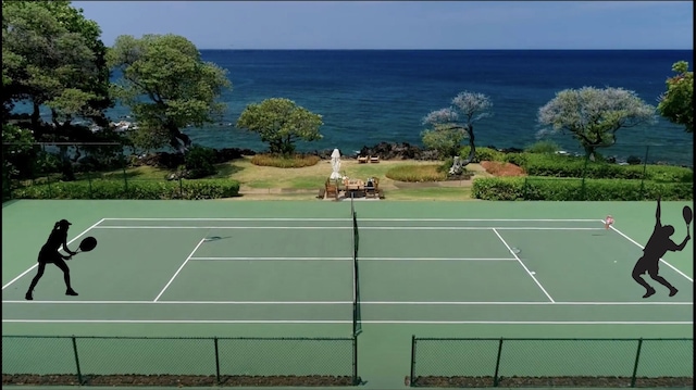 62-3600 Amaui Pl Unit J101, Kamuela, HI 96743 - view of tennis court featuring a water view
