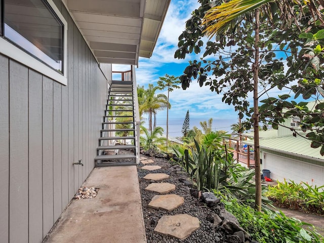 87-3216 Carissa Rd, Captain Cook, HI 96704 - view of yard with stairs and a garage
