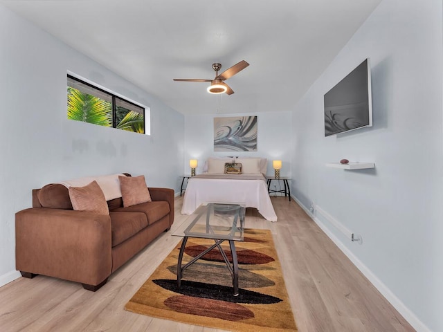 87-3216 Carissa Rd, Captain Cook, HI 96704 - living room featuring light wood-type flooring and a ceiling fan