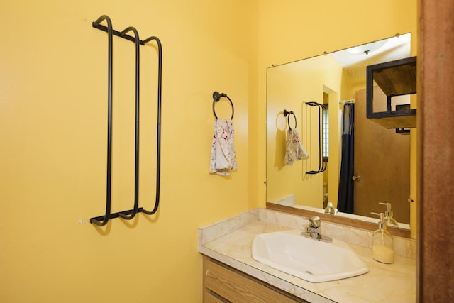 16-295 Orchidland Dr, Kurtistown, HI 96760 - bathroom featuring vanity and curtained shower