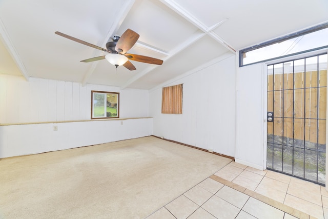 81-6356 Keopuka Pl, Captain Cook, HI 96750 - carpeted empty room with a ceiling fan, plenty of natural light, and tile patterned flooring