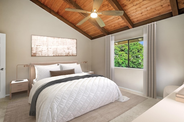 4460 Kai Ikena Dr, Kalaheo, HI 96741 - bedroom with light colored carpet, wooden ceiling, and a ceiling fan