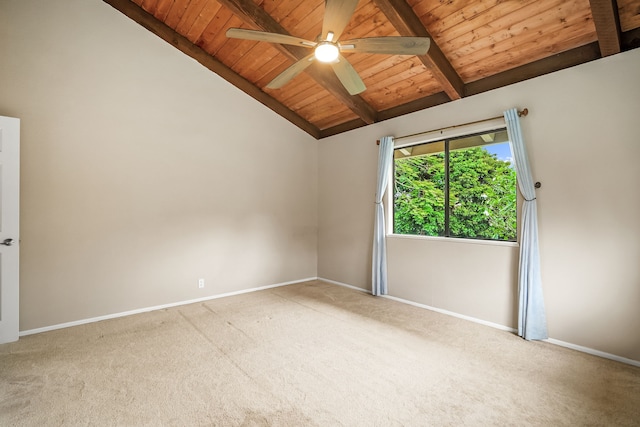 4460 Kai Ikena Dr, Kalaheo, HI 96741 - unfurnished room with wood ceiling, carpet, and a ceiling fan