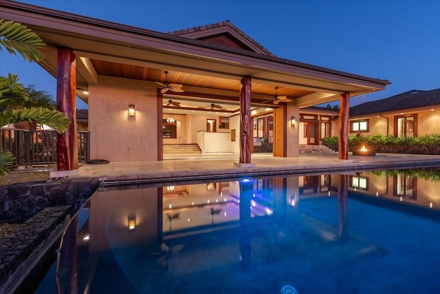 81-580 Kaiue St, Kealakekua, HI 96750 - swimming pool featuring ceiling fan and a patio