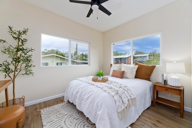 16-2102 Leilani Dr, Pahoa, HI 96778 - bedroom featuring wood finished floors and a ceiling fan