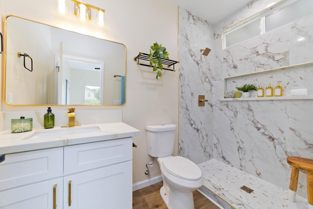 16-2102 Leilani Dr, Pahoa, HI 96778 - full bath featuring wood finished floors, a marble finish shower, and vanity