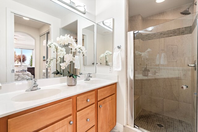75-5919 Alii Dr Unit M3, Kailua-Kona, HI 96740 - ensuite bathroom with double vanity and a shower stall