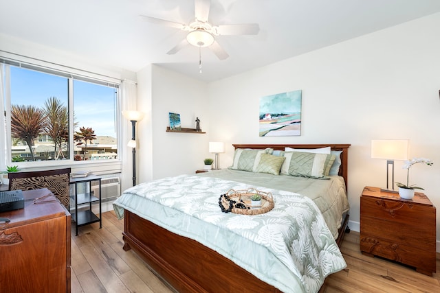 75-5919 Alii Dr Unit M3, Kailua-Kona, HI 96740 - bedroom featuring light wood-style floors and ceiling fan