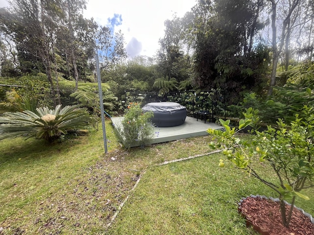 11-3119 Alii Anela St, Volcano, HI 96785 - view of grassy yard featuring a wooden deck