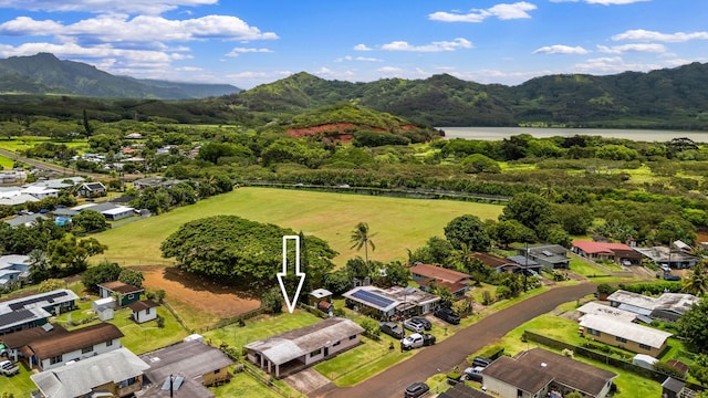 3878 Mamaki St, Koloa, HI 96756 - aerial view of residential area featuring a water and mountain view