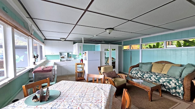 82-6047 Puuhonua Rd, Captain Cook, HI 96704 - bedroom with freestanding refrigerator and a paneled ceiling
