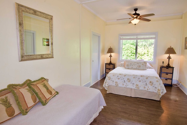 82-6047 Puuhonua Rd, Captain Cook, HI 96704 - bedroom featuring wood finished floors and ceiling fan