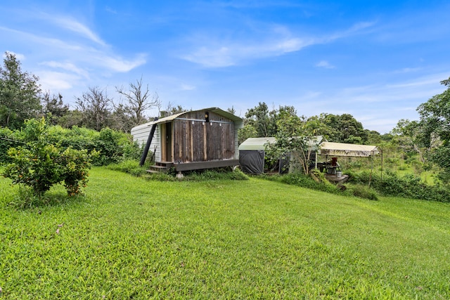 79-1145 Kao Rd, Holualoa, HI 96725 - view of grassy yard with a shed