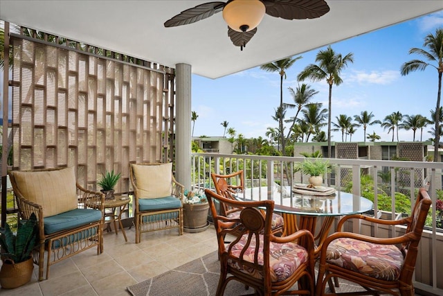75-6016 Alii Dr Unit 323, Kailua-Kona, HI 96740 - balcony with a ceiling fan