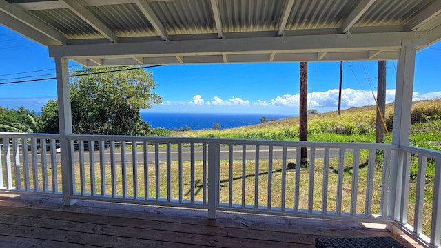 48-5241 Kukuihaele Rd, Honokaa, HI 96727 - wooden terrace featuring a water view