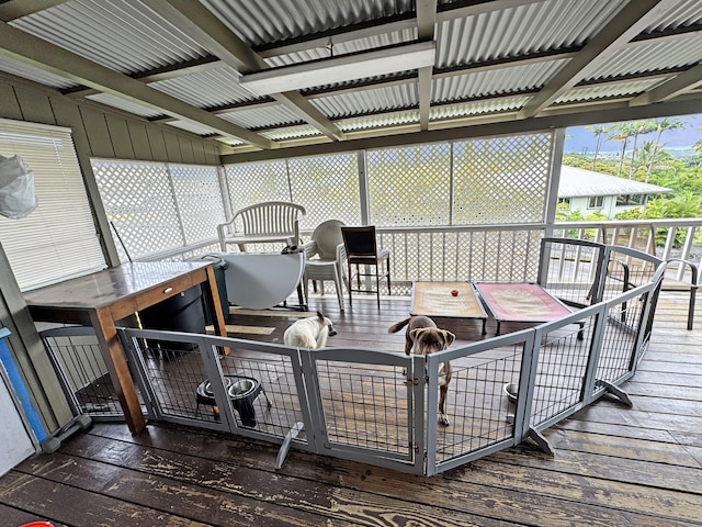 979-A Kumukoa St, Hilo, HI 96720 - wooden deck with outdoor dining area