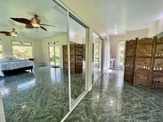 11-2920 S Apele Rd, Mountain View, HI 96771 - corridor with healthy amount of natural light and marble finish flooring