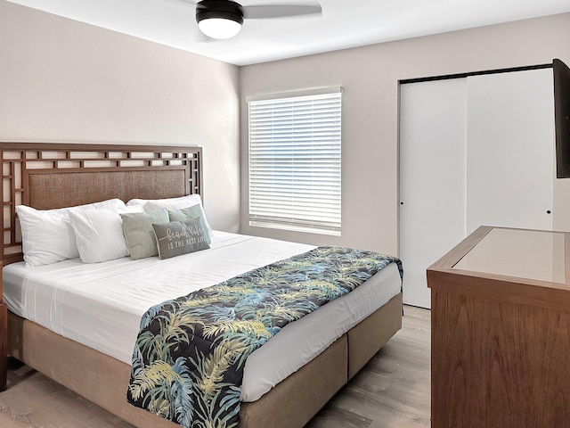 68-3831 Lua Kula St Unit H202, Waikoloa, HI 96738 - bedroom with light wood-style floors and a closet