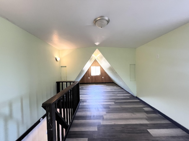 94-6347 Makai St, Naalehu, HI 96772 - hall with an upstairs landing and wood finished floors