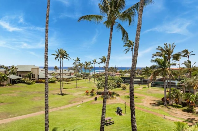 1901 Poipu Rd Unit 633, Koloa, HI 96756 - surrounding community with a yard and a water view