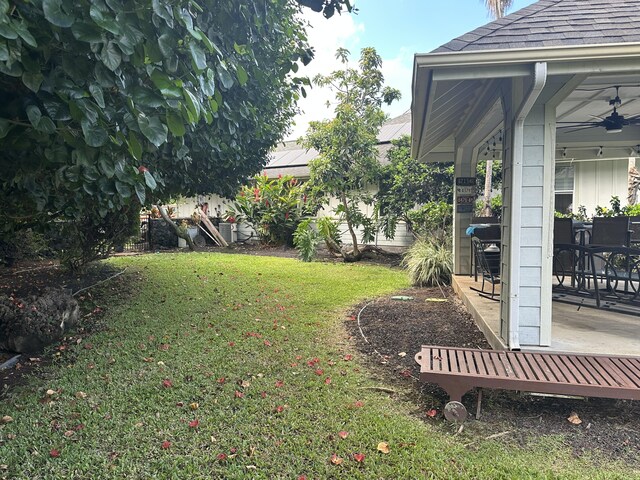 75-107 Kamilo Pl, Kailua-Kona, HI 96740 - view of grassy yard featuring ceiling fan