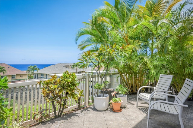75-5919 Alii Dr Unit Jj2, Kailua-Kona, HI 96740 - view of patio / terrace with a water view