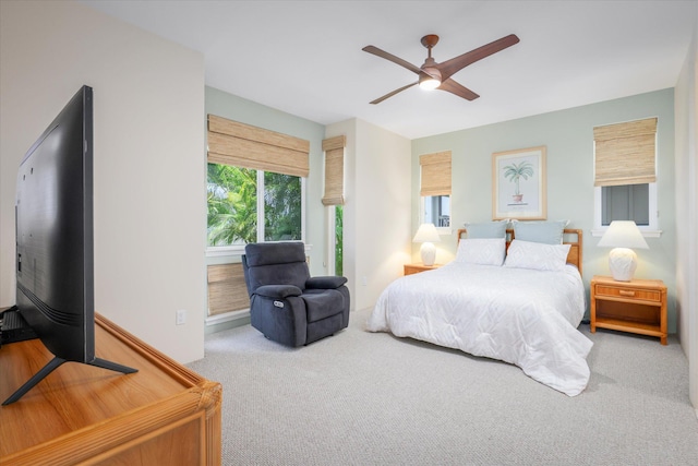 75-5919 Alii Dr Unit Jj2, Kailua-Kona, HI 96740 - bedroom with carpet floors and a ceiling fan