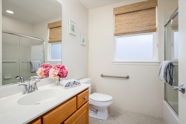 75-5919 Alii Dr Unit Jj2, Kailua-Kona, HI 96740 - full bathroom with vanity, tile patterned flooring, and combined bath / shower with glass door