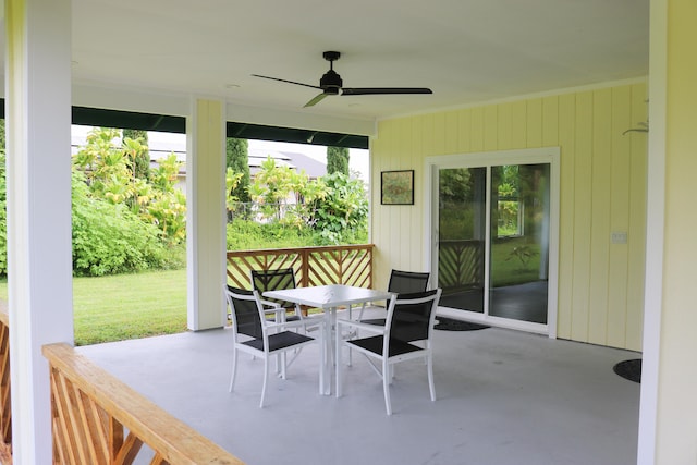 15-1393 29th Ave, Keaau, HI 96749 - view of patio with ceiling fan and outdoor dining space