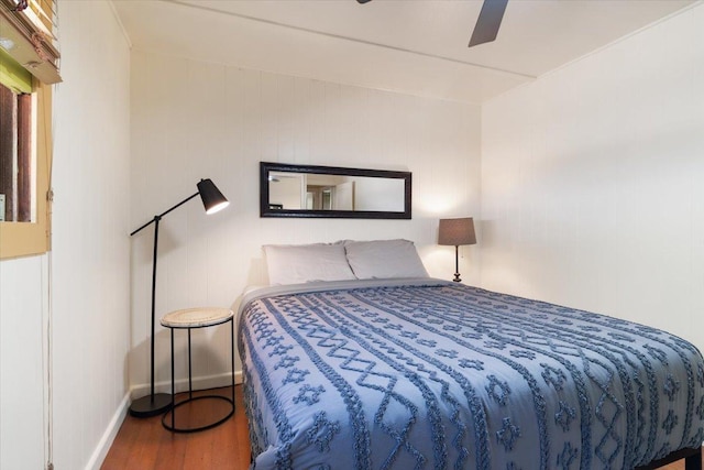 14-3342 Kaululaau Rd Unit 3, Pahoa, HI 96778 - bedroom with wood finished floors and a ceiling fan
