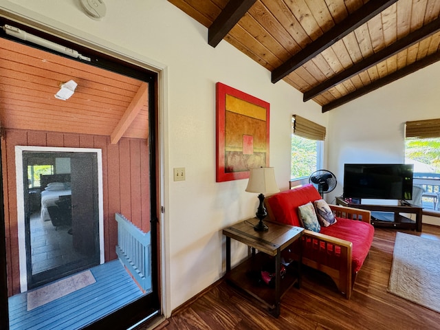 4523 Uku Lii Pl, Hanalei, HI 96714 - living room featuring wooden ceiling, plenty of natural light, and wood finished floors