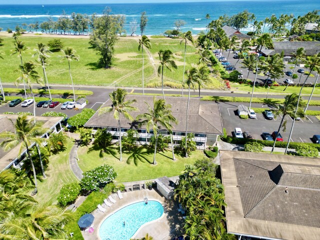 525 Aleka Lp Unit A2, Kapaa, HI 96746 - drone / aerial view of a nearby body of water and a pool area