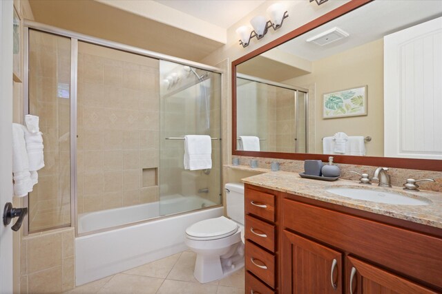 68-1122 Na Ala Hele Rd Unit E4, Kamuela, HI 96743 - full bathroom featuring vanity, tile patterned floors, and enclosed tub / shower combo