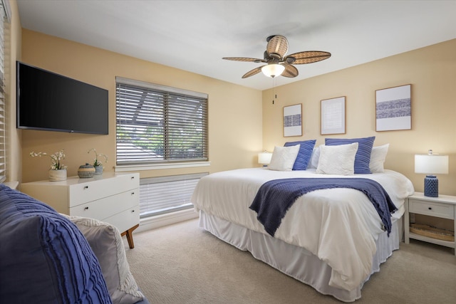 68-1122 Na Ala Hele Rd Unit E4, Kamuela, HI 96743 - bedroom featuring light carpet and ceiling fan