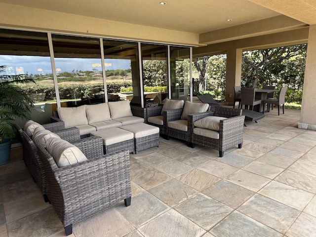 62-3600 Amaui Pl Unit 345, Kamuela, HI 96743 - view of patio with an outdoor hangout area and outdoor dining space