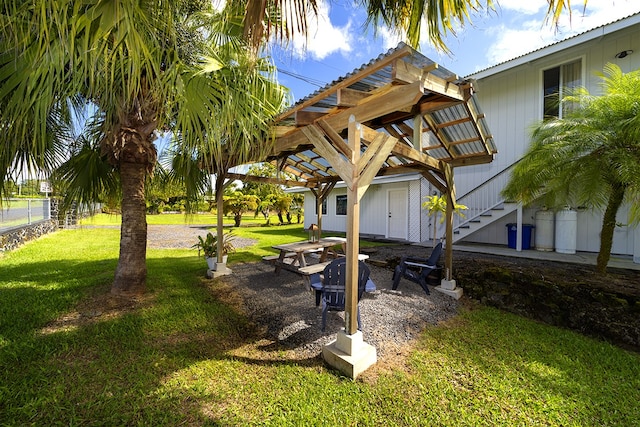 17-436 Ipuaiwaha St, Keaau, HI 96749 - view of yard featuring stairs