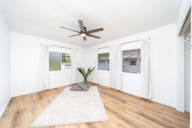 17-436 Ipuaiwaha St, Keaau, HI 96749 - unfurnished room featuring ceiling fan, light wood-style floors, and cooling unit