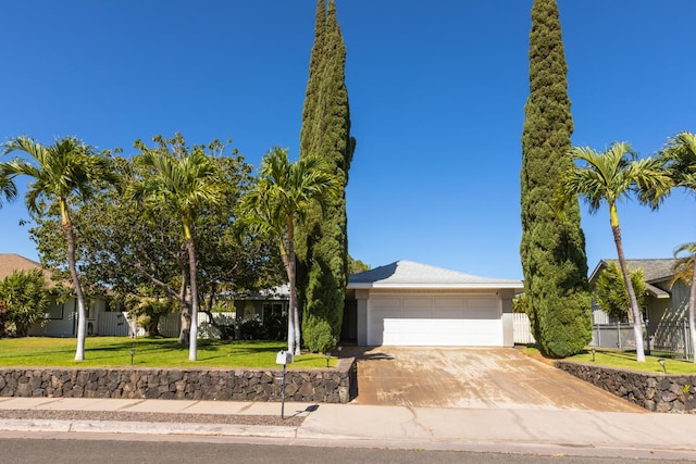 68-1740 Akaula St, Waikoloa, HI 96738 - obstructed view of property with driveway and an attached garage