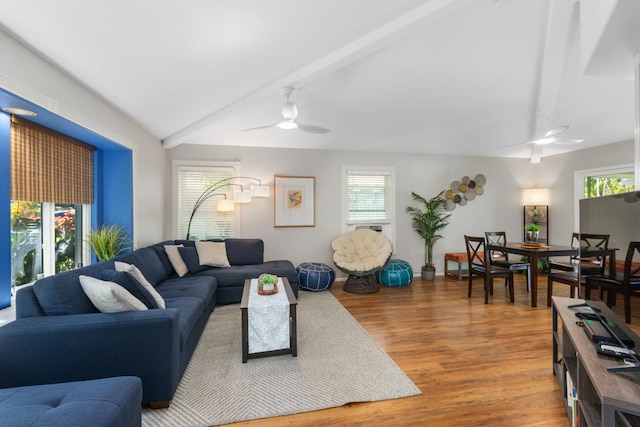 68-1740 Akaula St, Waikoloa, HI 96738 - living room with a ceiling fan and wood finished floors