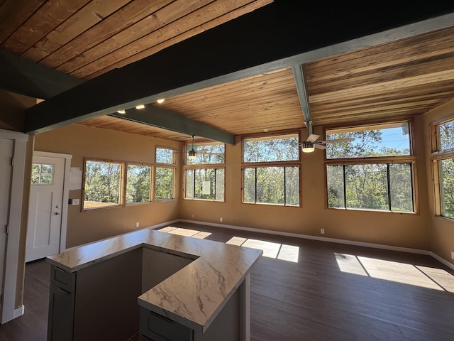 11-3135 Alii Kane St, Volcano, HI 96785 - unfurnished sunroom featuring beam ceiling