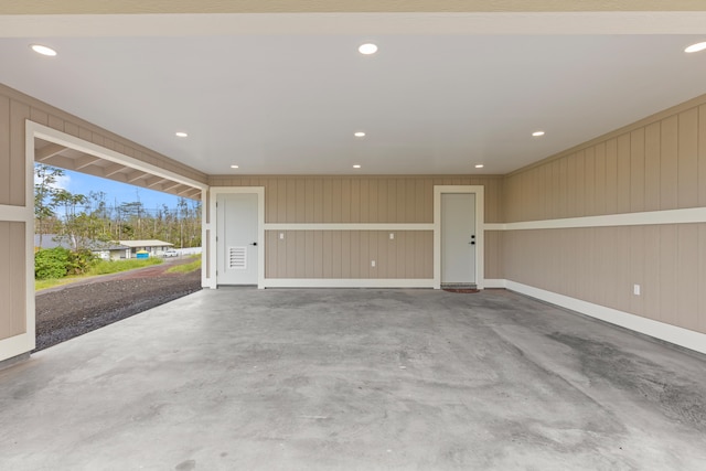 16-2110 Tangerine Dr, Pahoa, HI 96778 - unfurnished living room with concrete floors and recessed lighting
